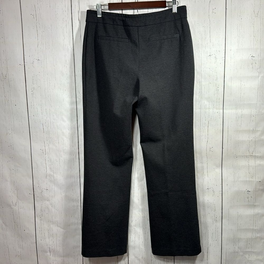 Chicos Regular Knit Womens Dark Grey Career Office Straight Leg Pants Size M - Picture 15 of 16